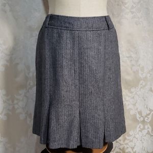 Dressbarn Black Tweed Pencil Skirt w/6 Kick Pleats